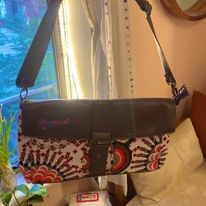 Desigual colorful with straps NWT orange and pink boho pattern